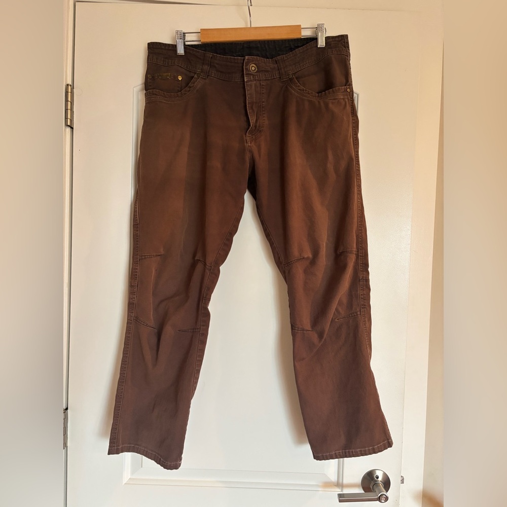 Kuhl men’s work pants 38x27, dark brown. GUC
